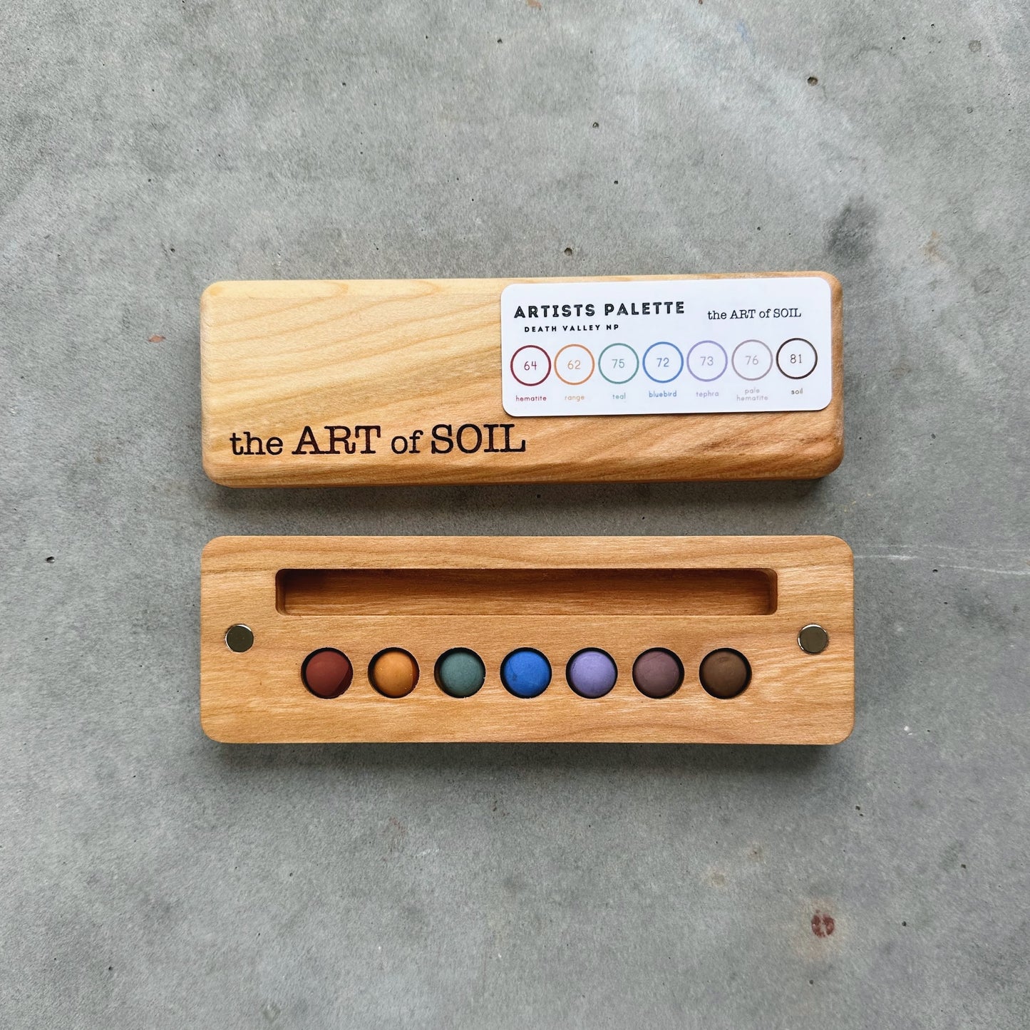 mini ecosystem inspired wooden palettes