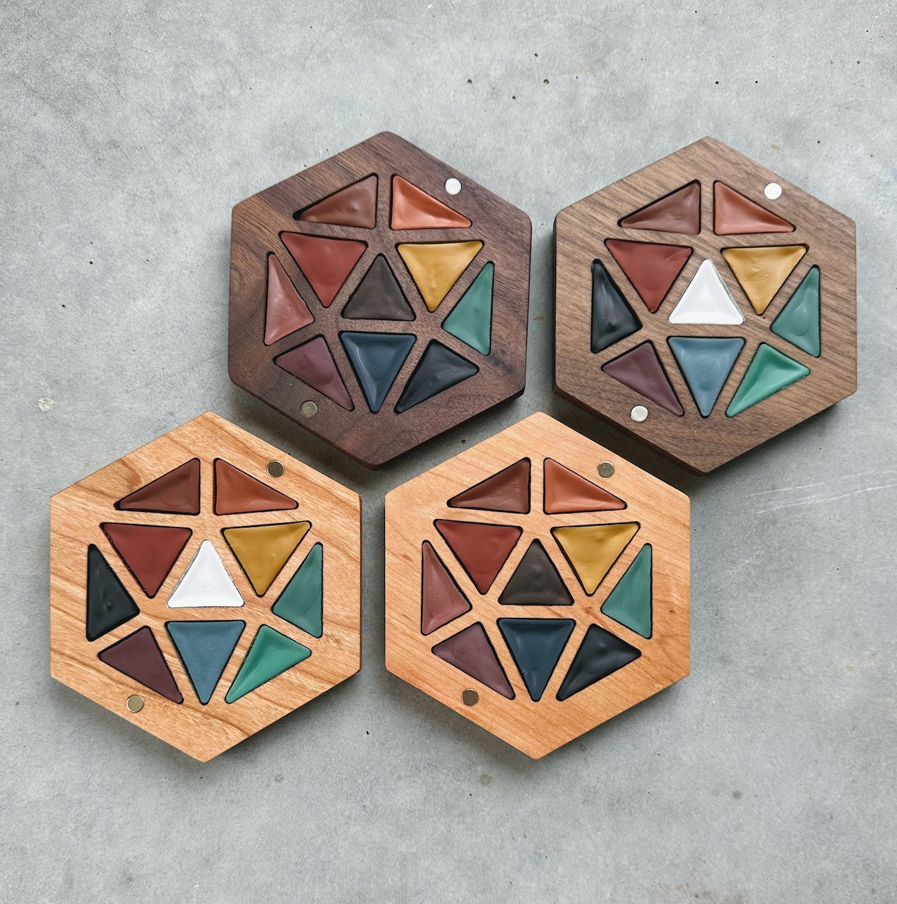 triangles in a hexagon palette