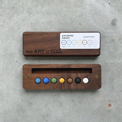 mini ecosystem inspired wooden palettes