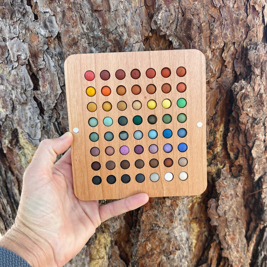 56 mini ecopods in a wooden palette
