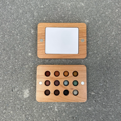 EARTHY - 12 mini ecopods in a wooden palette