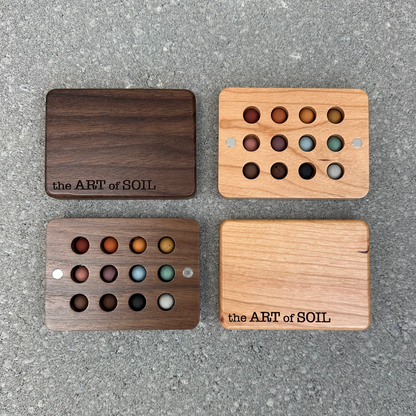 EARTHY - 12 mini ecopods in a wooden palette