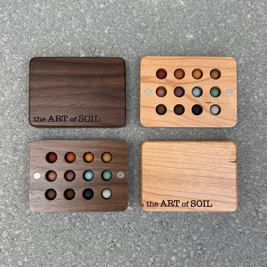 EARTHY - 12 mini ecopods in a wooden palette