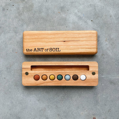 mini ecosystem inspired wooden palettes