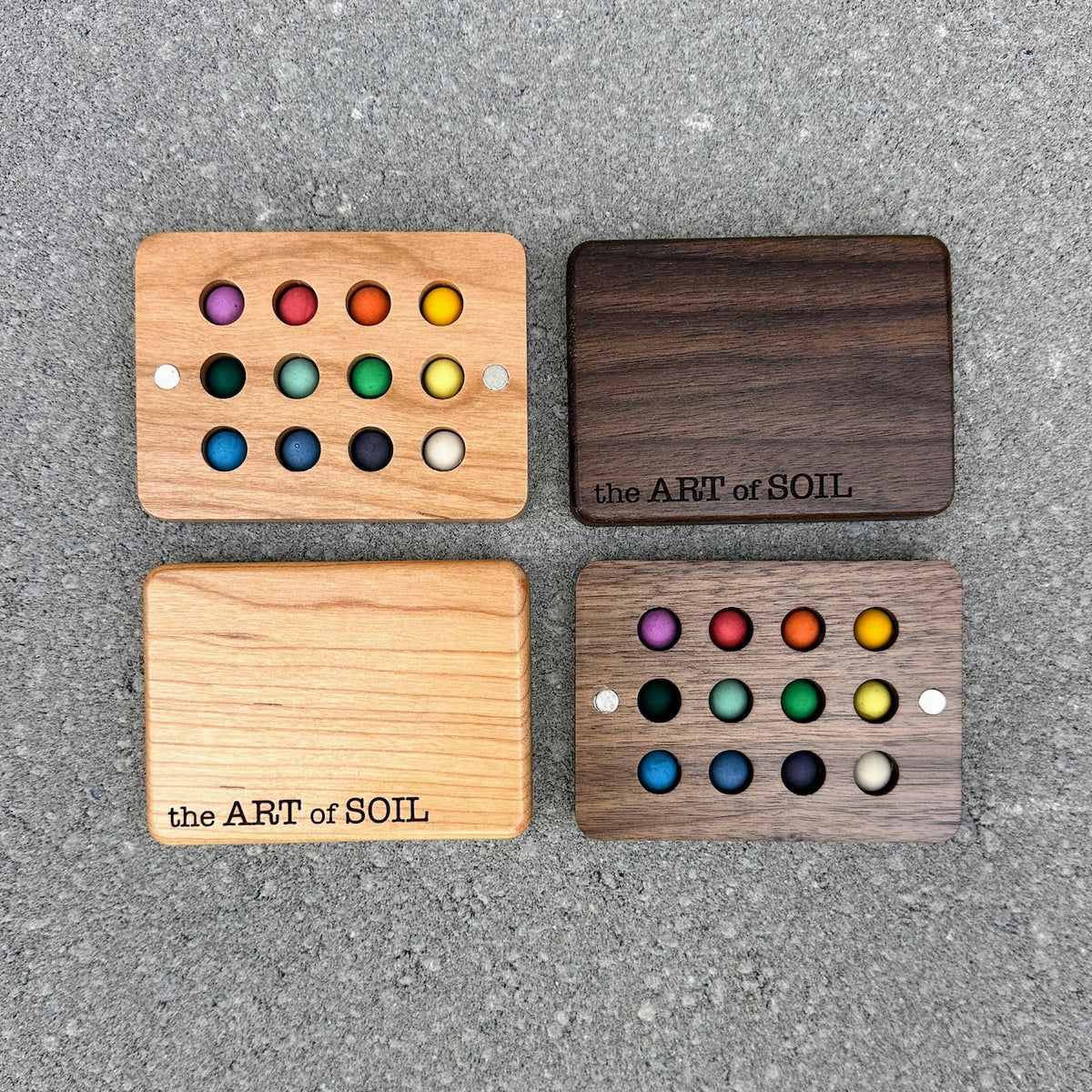 VIBRANT - 12 mini ecopods in a wooden palette