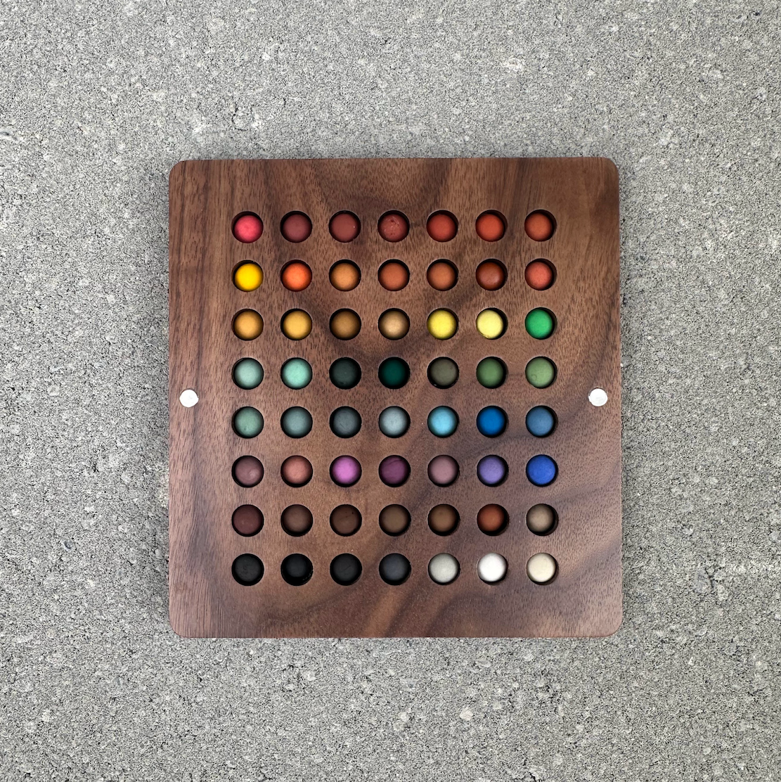 56 mini ecopods in a wooden palette