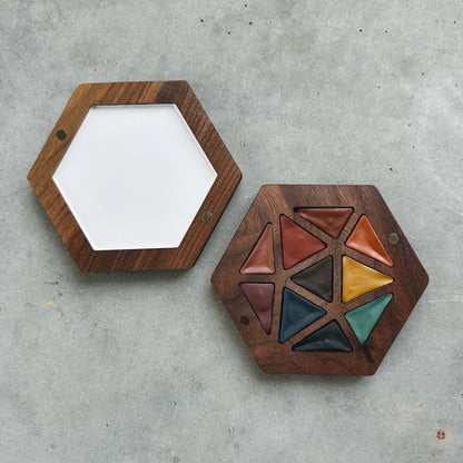 triangles in a hexagon palette