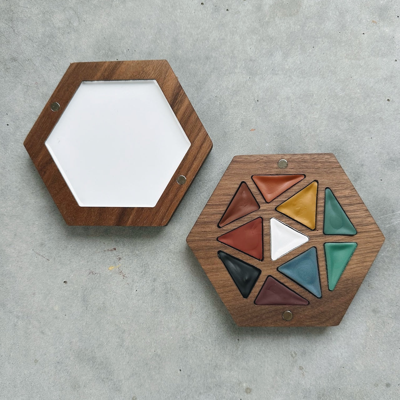 triangles in a hexagon palette